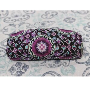 Vera Bradley Purple Paisley Floral Hard Eyeglass‎ Clamshell Case